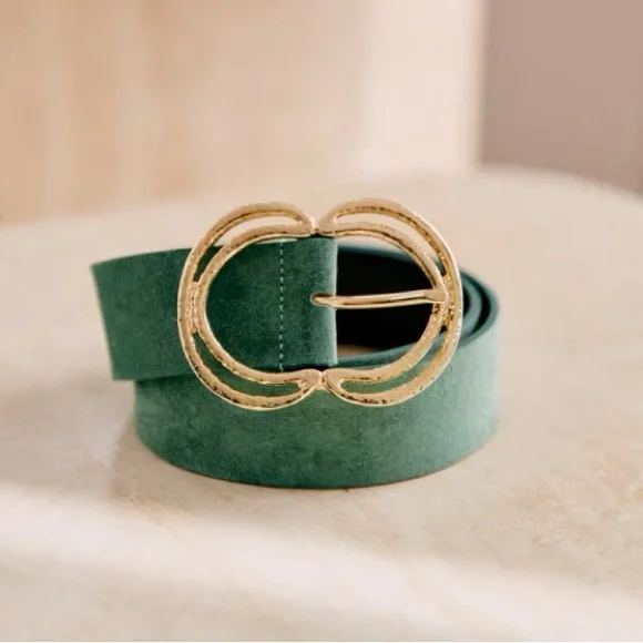 Sezane | Accessories | Nwt Sezane Selena Belt T0 Greenblue 
